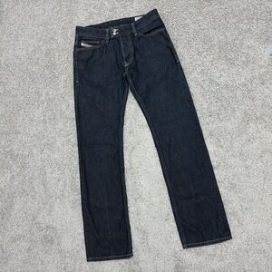 Diesel VIKER R BOX Jeans Regular Straight Dark Wash Blue 100% Cotton Mens 30x32